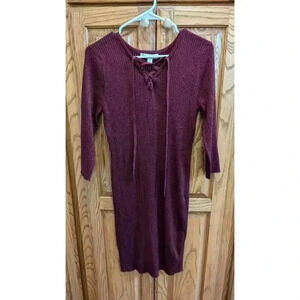 Women's sweater.dress with laced front by Say What + size XL